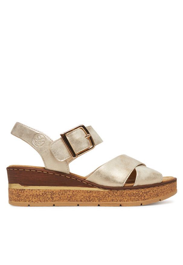 Rieker Sandały 63795-60 Beżowy. Kolor: beżowy. Materiał: syntetyk, materiał