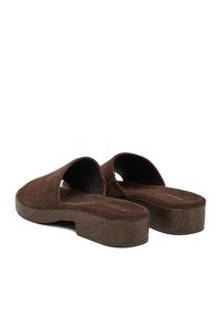 Gino Rossi - GINO ROSSI Klapki EO-LZRL0558-84 Brązowy. Kolor: brązowy. Materiał: zamsz, skóra #7