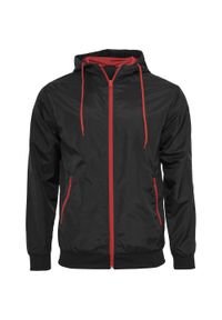 BUILD YOUR BRAND - Kurtka Windrunner Dla Dorosłych Unisex. Kolor: czerwony, wielokolorowy, czarny