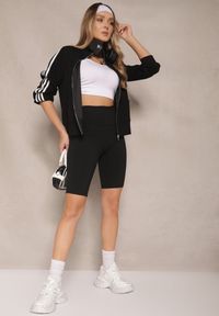 Renee - Czarne Szorty Kolarki High Waist Basalla. Okazja: na co dzień. Stan: podwyższony. Kolor: czarny. Sezon: lato. Styl: casual #3