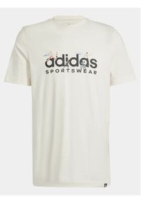 Adidas - adidas T-Shirt Landscape IM8305 Beżowy Regular Fit. Kolor: beżowy. Materiał: bawełna