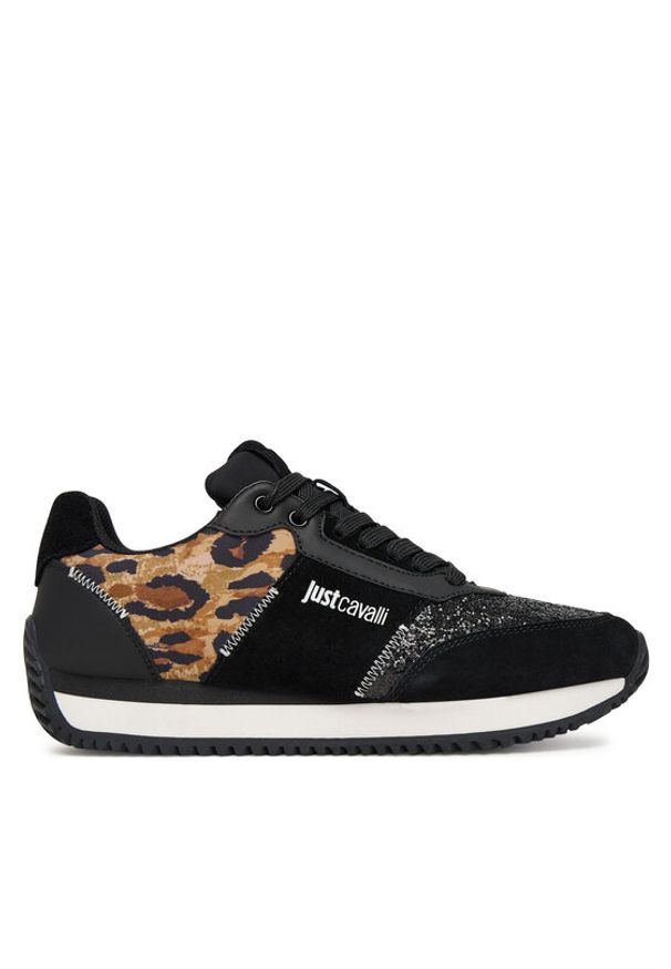 Just Cavalli Sneakersy 79RA3SR2 ZSD71 Czarny. Kolor: czarny. Materiał: skóra