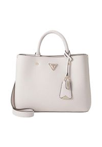 Guess - GUESS Biała torebka damska Meridian II. Kolor: beżowy. Materiał: skórzane. Styl: elegancki, casual #3