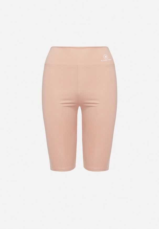 Born2be - Różowe Szorty Kolarki z Wysokim Stanem i Gumką w Pasie Delnea. Stan: podwyższony. Kolor: różowy. Długość: krótkie. Sezon: lato