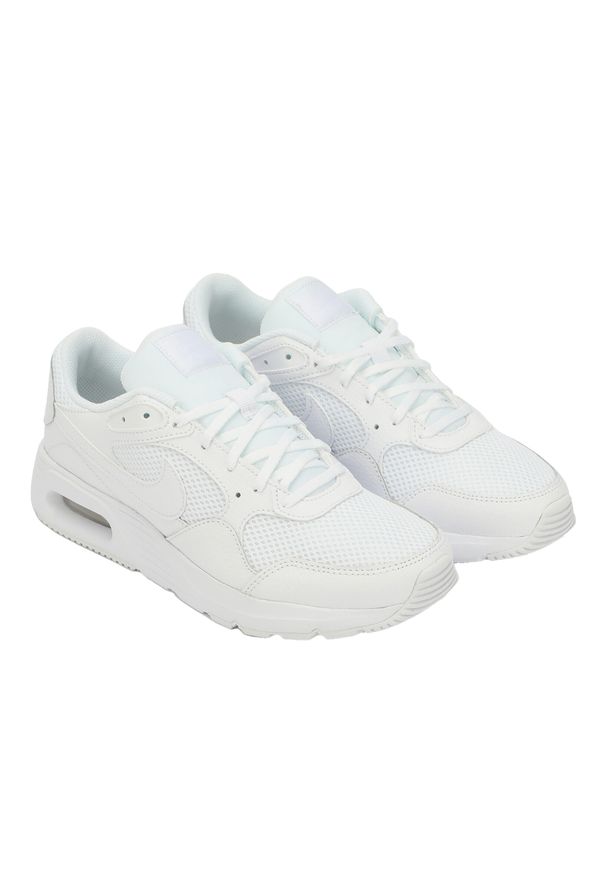 Nike - Damskie Skórzane Buty Sportowe Air Max SC. Kolor: biały. Materiał: skóra. Sezon: zima. Styl: sportowy
