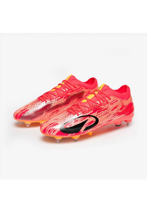 KIPSTA - Buty piłkarskie Kipsta CLR 7 Elite SG Edycja Antoine Griezmann. Kolor: czerwony, różowy, wielokolorowy. Materiał: zamsz, skóra, dzianina. Sport: piłka nożna