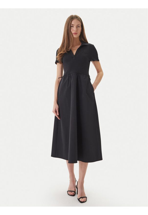 DKNY Sukienka codzienna DJ5D9139 Czarny Regular Fit. Okazja: na co dzień. Kolor: czarny. Materiał: syntetyk. Typ sukienki: proste. Styl: casual