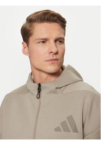 Adidas - adidas Bluza Z.N.E. JC5495 Beżowy Regular Fit. Kolor: beżowy. Materiał: bawełna, syntetyk #4