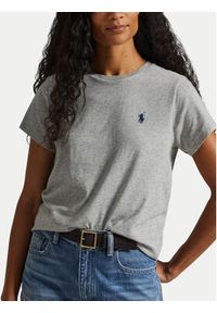 Polo Ralph Lauren T-Shirt 211898698008 Szary Regular Fit. Typ kołnierza: polo. Kolor: szary. Materiał: bawełna #5