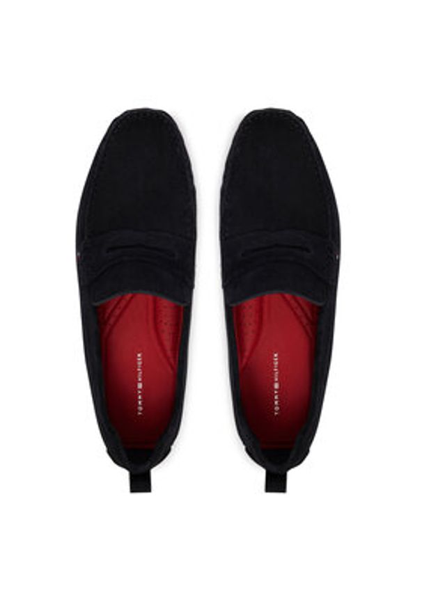 TOMMY HILFIGER - Tommy Hilfiger Mokasyny Core Hilfiegr Suede Driver FM0FM05789 Granatowy. Kolor: niebieski. Materiał: skóra, zamsz
