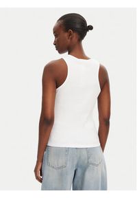 TwinSet - TWINSET Top 251TT2400 Biały Slim Fit. Kolor: biały. Materiał: bawełna #2