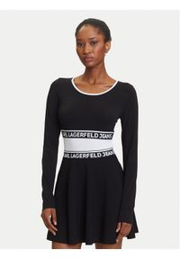 Karl Lagerfeld Jeans Body A3W17045 Czarny Slim Fit. Kolor: czarny. Materiał: bawełna #1