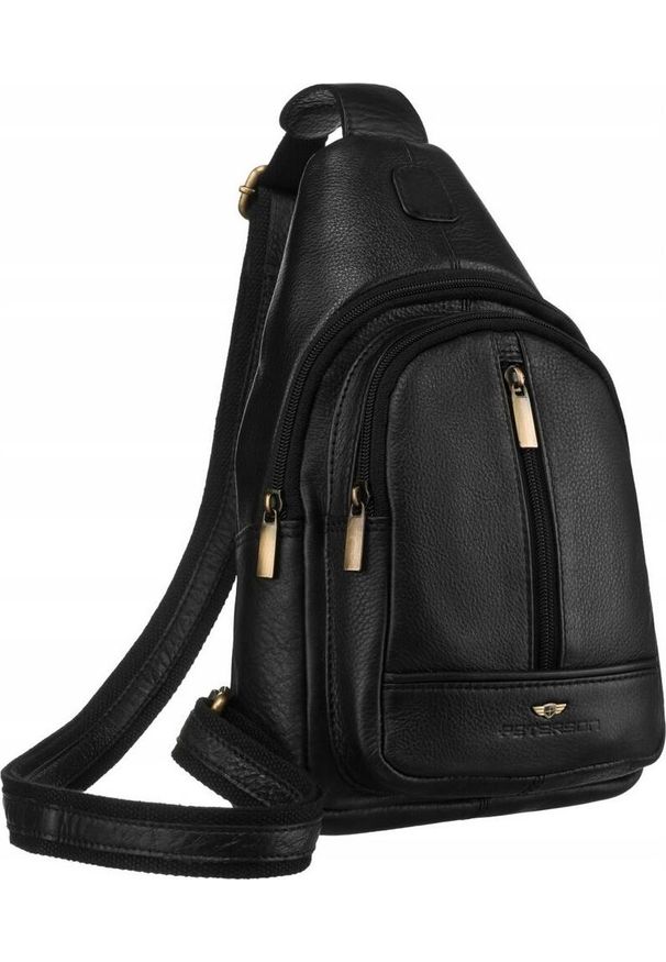 Peterson Skórzany plecak męski na jedno ramię - Peterson NoSize. Materiał: skóra