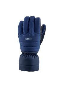 WEDZE - Rękawice narciarskie dla dorosłych Wedze 500. Kolor: niebieski. Materiał: futro, tkanina, materiał. Sezon: zima. Sport: narciarstwo #1
