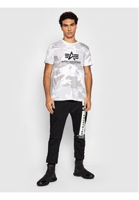 Alpha Industries T-Shirt Basic 100501C Biały Regular Fit. Kolor: biały. Materiał: bawełna #4