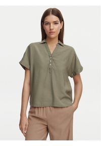 only - ONLY Polo Aris 15364279 Zielony Loose Fit. Typ kołnierza: polo. Kolor: zielony. Materiał: wiskoza #1