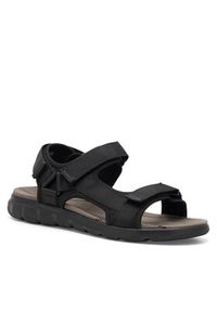 Lanetti Sandały MS19475-16 Czarny. Kolor: czarny. Materiał: materiał #3