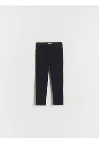 Reserved - Elastyczne jegginsy - czarny. Kolor: czarny. Materiał: bawełna, tkanina #1