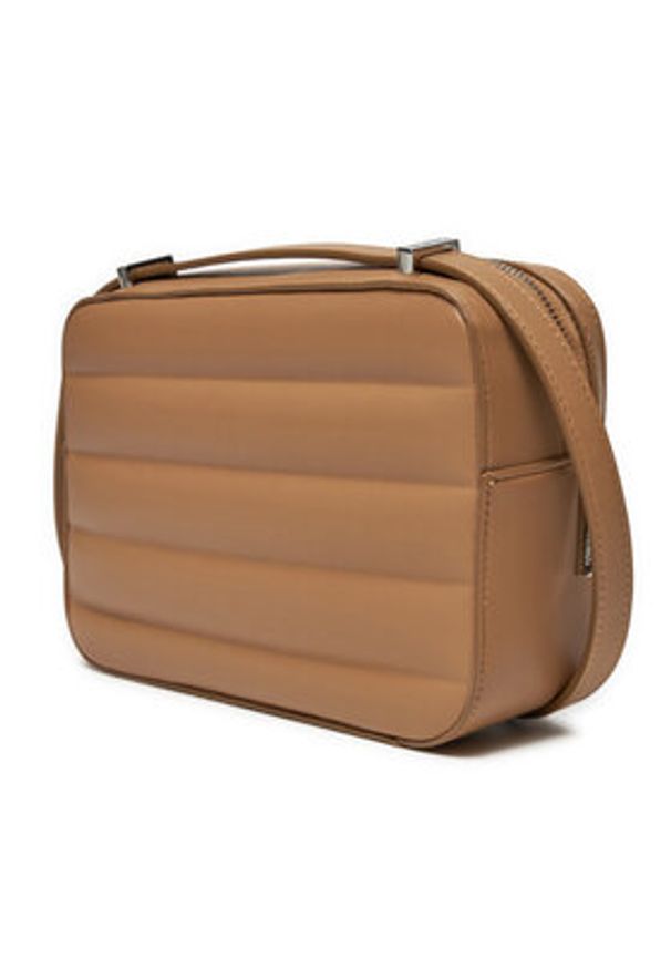 Calvin Klein Torebka K60K612114 Brązowy. Kolor: brązowy. Materiał: skórzane
