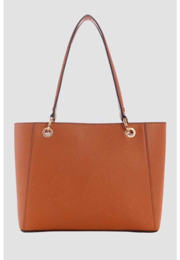 Guess - GUESS Brązowa torebka damska Noelle II. Kolor: brązowy. Materiał: skórzane. Styl: casual