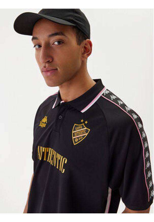 Kappa Koszulka techniczna Banda Stafen 38254UW Czarny Comfort Fit. Kolor: czarny. Materiał: syntetyk