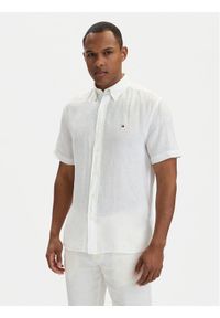 TOMMY HILFIGER - Tommy Hilfiger Koszula MW0MW41531 Biały Regular Fit. Kolor: biały. Materiał: len #1