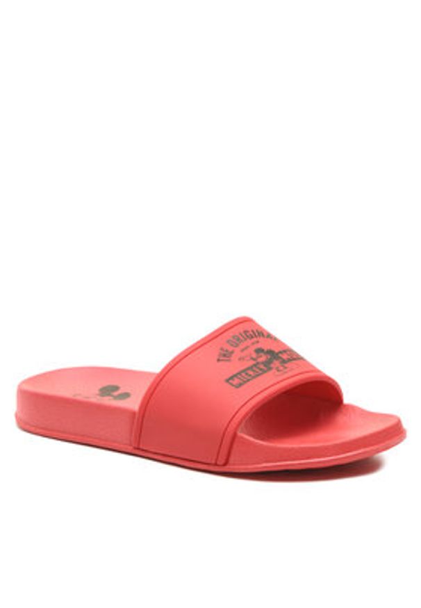 Disney 100 Klapki SS23-865612 Czerwony. Kolor: czerwony. Materiał: syntetyk. Wzór: motyw z bajki