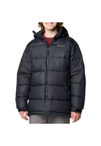 columbia - Kurtka Columbia Pike Lake Parka 2050921011 - czarna. Kolor: czarny. Materiał: poliester, puch, syntetyk. Technologia: Omni-Heat (Columbia). Wzór: aplikacja. Sezon: zima