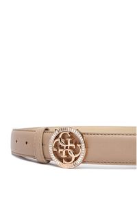 Guess Pasek Damski BW9284 P5430 Beżowy. Kolor: beżowy. Materiał: skóra