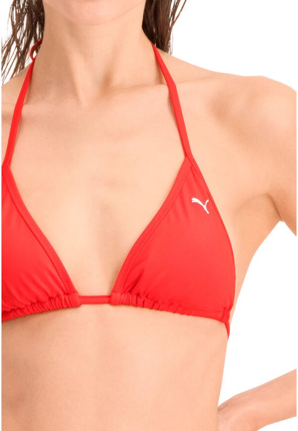 Damska góra od bikini Puma w kształcie trójkąta w kolorze czerwonym. Kolor: czerwony. Materiał: poliester