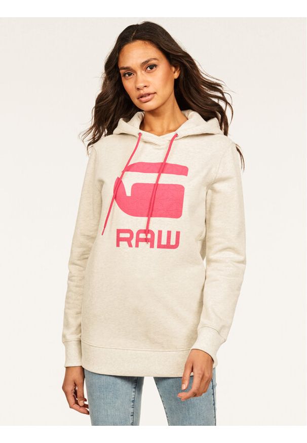 G-Star RAW - G-Star Raw Bluza Boyfriend Diamond Line Graphic Hooded D16236-A613-971 Szary Loose Fit. Kolor: szary. Materiał: bawełna