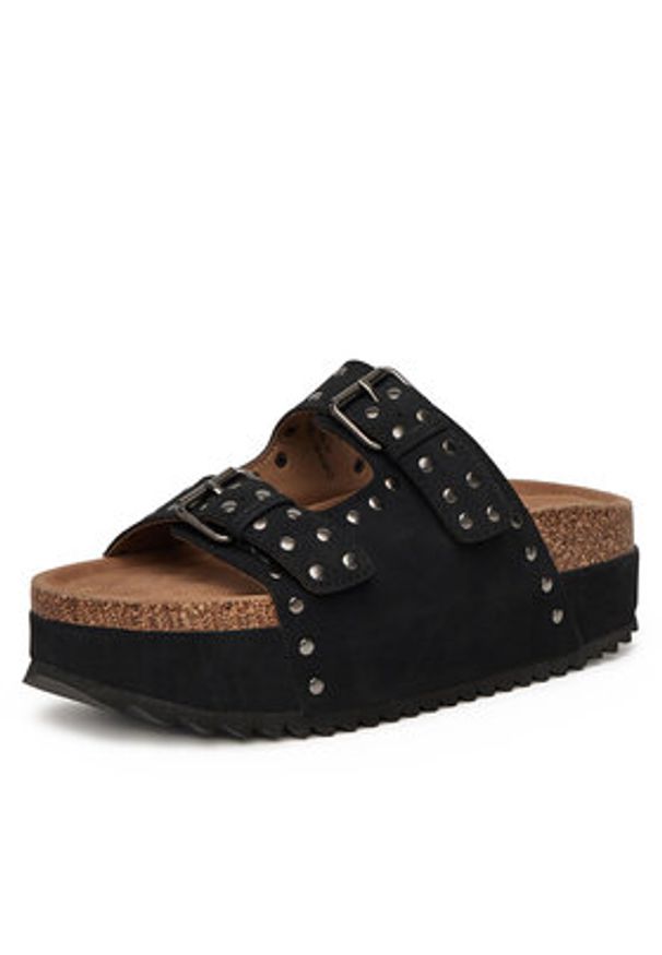 DeeZee Klapki LB-P1685 Czarny. Kolor: czarny. Materiał: materiał