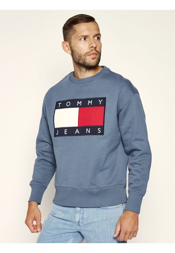 Bluza Tommy Jeans. Kolor: niebieski