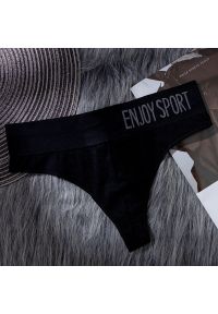 Intica - Figi brazyliany sportowe z elastycznym pasem Neige. Kolor: czarny. Materiał: materiał