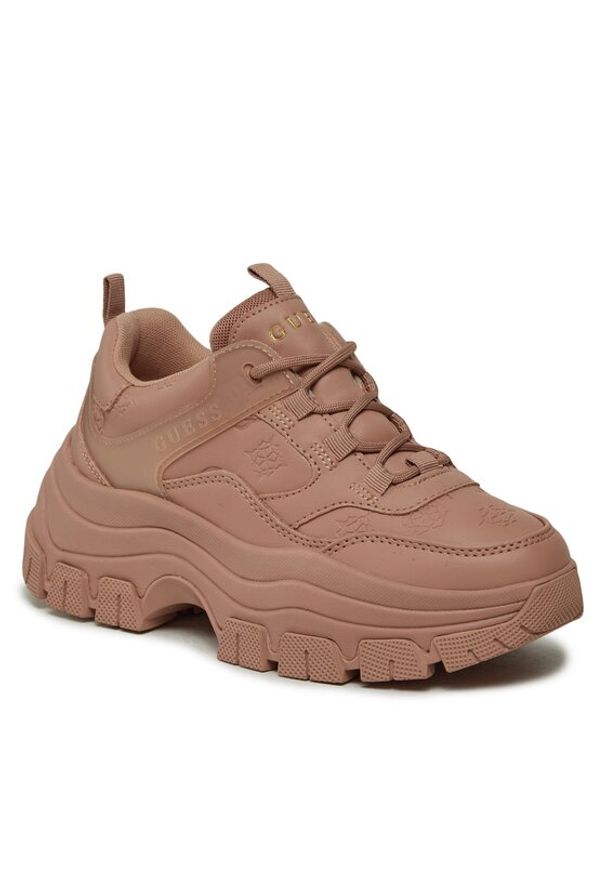 Guess Sneakersy FL8BIU FAL12 Beżowy. Kolor: beżowy