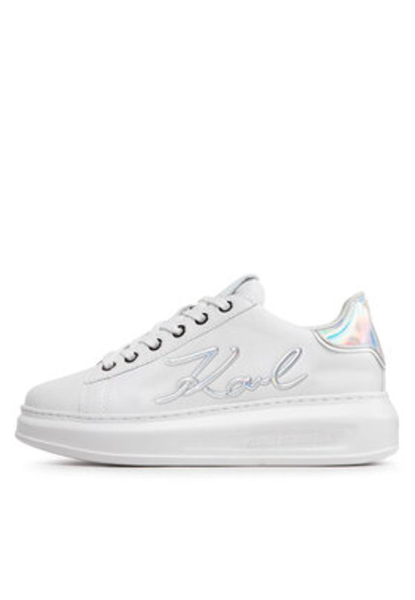 Karl Lagerfeld - KARL LAGERFELD Sneakersy KL62510A Biały. Kolor: biały. Materiał: skóra