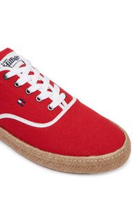 TOMMY HILFIGER - Tommy Hilfiger Espadryle Th Hi Vulc Core Jutte Canvas FM0FM05872 Czerwony. Kolor: czerwony. Materiał: materiał #6