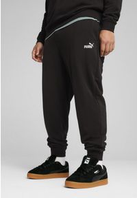 Puma - Męskie spodnie dresowe Essentials z logo No. 1 PUMA Black. Kolor: czarny. Materiał: dresówka