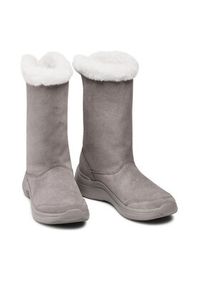 skechers - Skechers Kozaki On The Go Midtown 144299/DKTP Szary. Kolor: szary. Materiał: skóra, zamsz #5