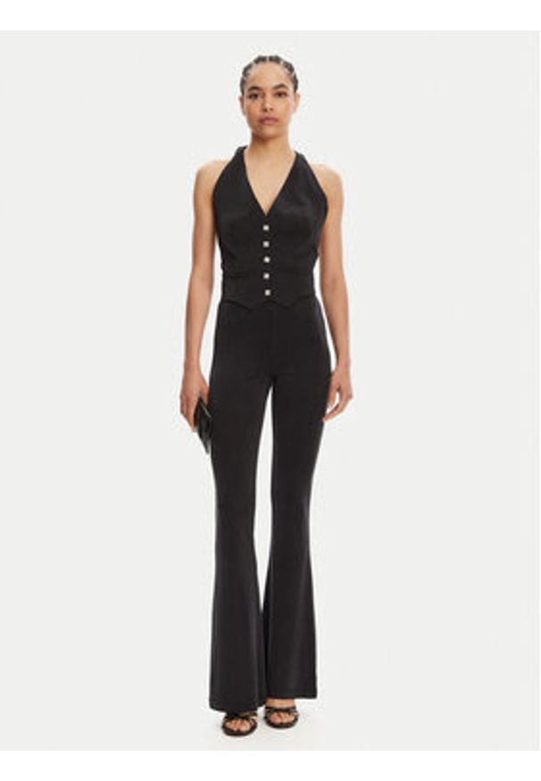 Morgan Kamizelka garniturowa 251-CTEO.F Czarny Slim Fit. Kolor: czarny. Materiał: syntetyk