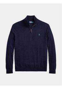 Polo Ralph Lauren Sweter 710876756001 Granatowy Regular Fit. Typ kołnierza: polo. Kolor: niebieski. Materiał: wełna