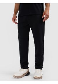 4f - 4F Spodnie dresowe joggery męskie - czarne S. Kolor: czarny. Materiał: dresówka #2