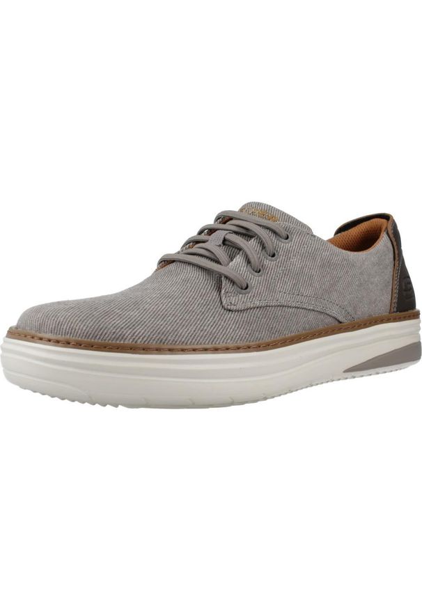 skechers - Tenisówki Skechers Model Relaxed Fit: Solvano Kolor Szary. Kolor: szary. Materiał: tkanina