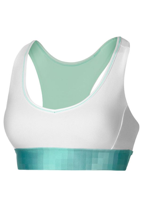 Biustonosz dla kobiet Mizuno. Kolor: biały. Sport: fitness