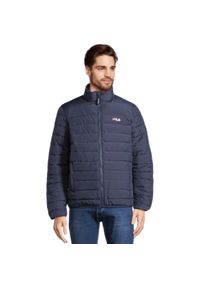 Kurtka męska Fila Butzbach. Kolor: niebieski. Materiał: materiał, syntetyk. Sport: turystyka piesza