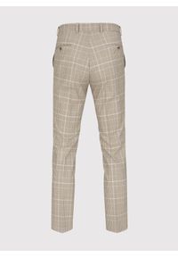 Pako Lorente - PAKO LORENTE – Beżowe spodnie męskie w kratę. Kolor: beżowy. Materiał: poliester, elastan, wiskoza #6