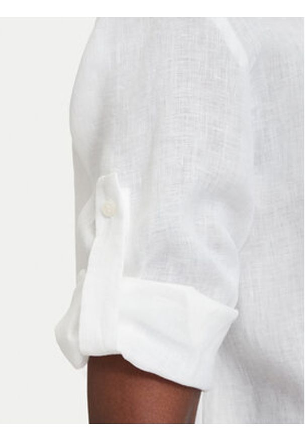 Marella Koszula Girello 2615111122 Biały Regular Fit. Kolor: biały. Materiał: len