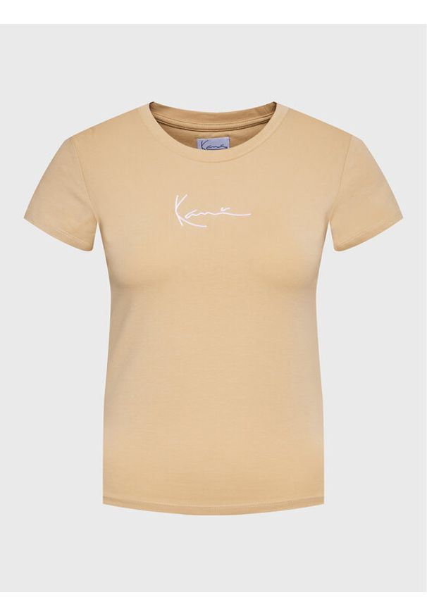 Karl Kani T-Shirt Small Signature 6130617 Beżowy Regular Fit. Kolor: beżowy. Materiał: bawełna