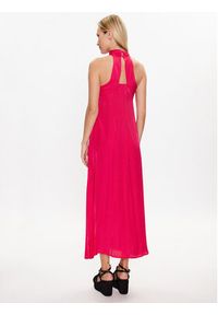 Sisley Sukienka codzienna 48PWLV043 Różowy Regular Fit. Okazja: na co dzień. Kolor: różowy. Materiał: wiskoza. Typ sukienki: proste. Styl: casual