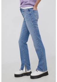 Vero Moda jeansy damskie high waist. Stan: podwyższony. Kolor: niebieski